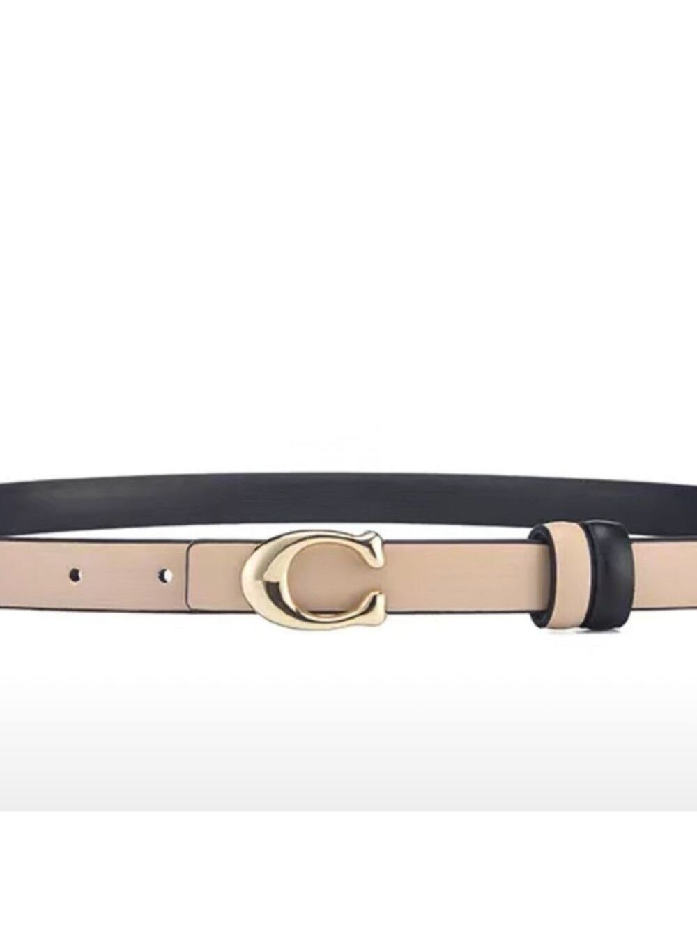 Big letter C classic buckle black belt - Picture 16 of 16